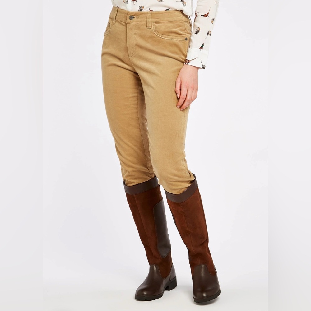 Dubarry of Ireland Honeysuckle Pincord Skinny Jeans in Camel